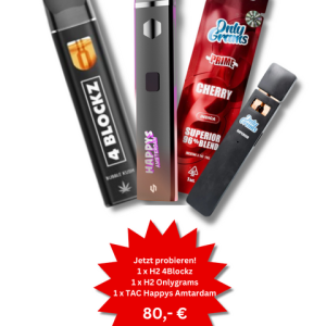 1 x 4 Blockz (H2) + 1 x Happys Amsterdam (TAC) + Onlygrams (H2) Sparangebot
