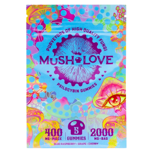 Mush Love – zilo aveņu, ķiršu un vīnogu gumijas